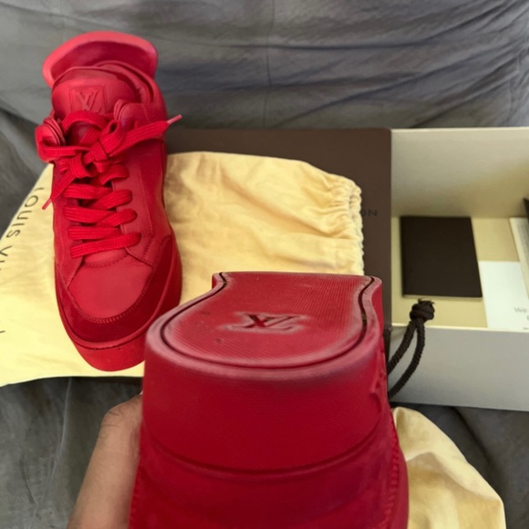 Louis Vuitton x Kanye West Dons Red LV 7 1/2 - Picture 10 of 11